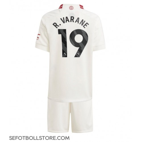 Manchester United Raphael Varane #19 Replika babykläder Tredjeställ Barn 2023-24 Kortärmad (+ korta byxor)
